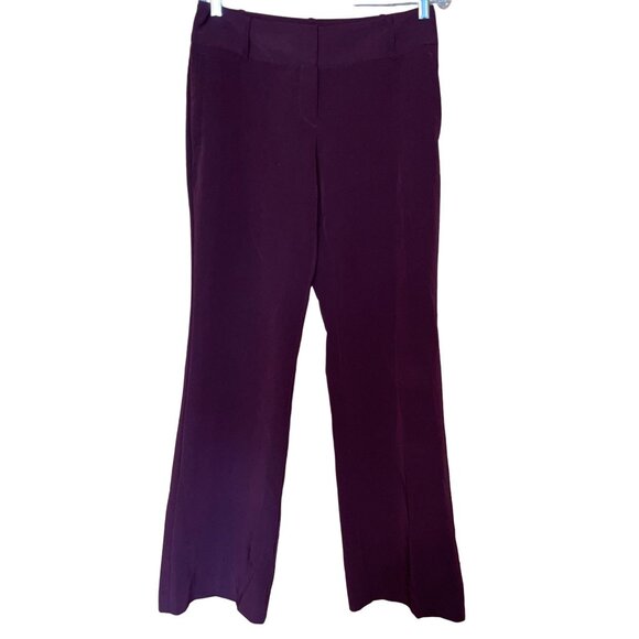 Worthington Womens Modern Fit Burgundy Wine Dress Pants Size 4 - Picture 1 of 6